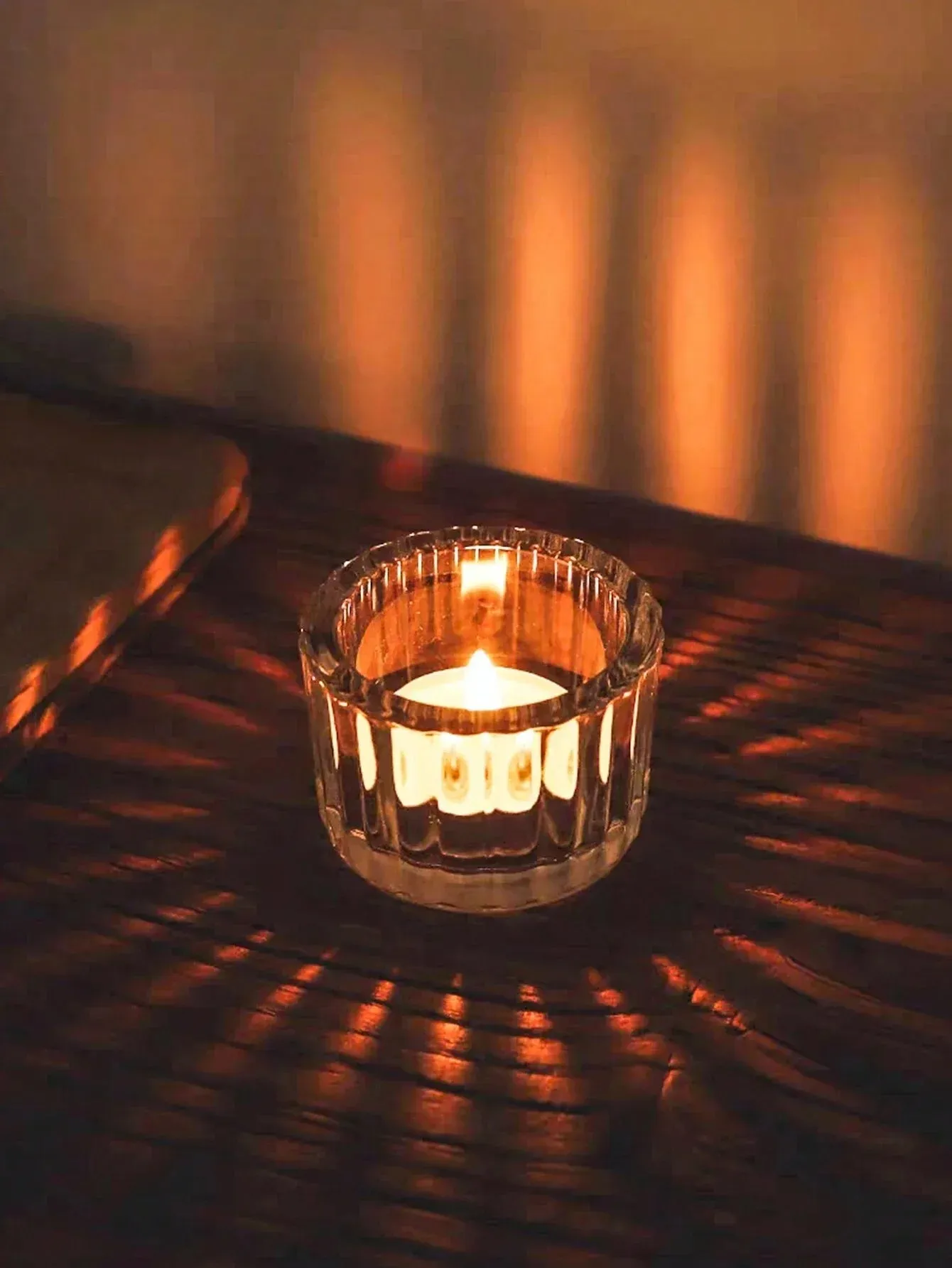 2 Glass Tealight Holders for Home Decor
