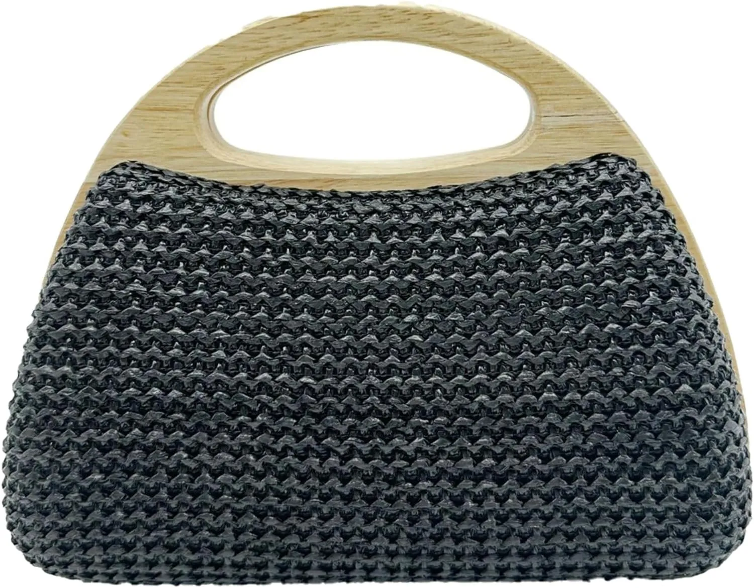 2025 Spring Summer Straw Handbag Unique Wooden Fashion Woven Purse Women Evening Clutch Bag