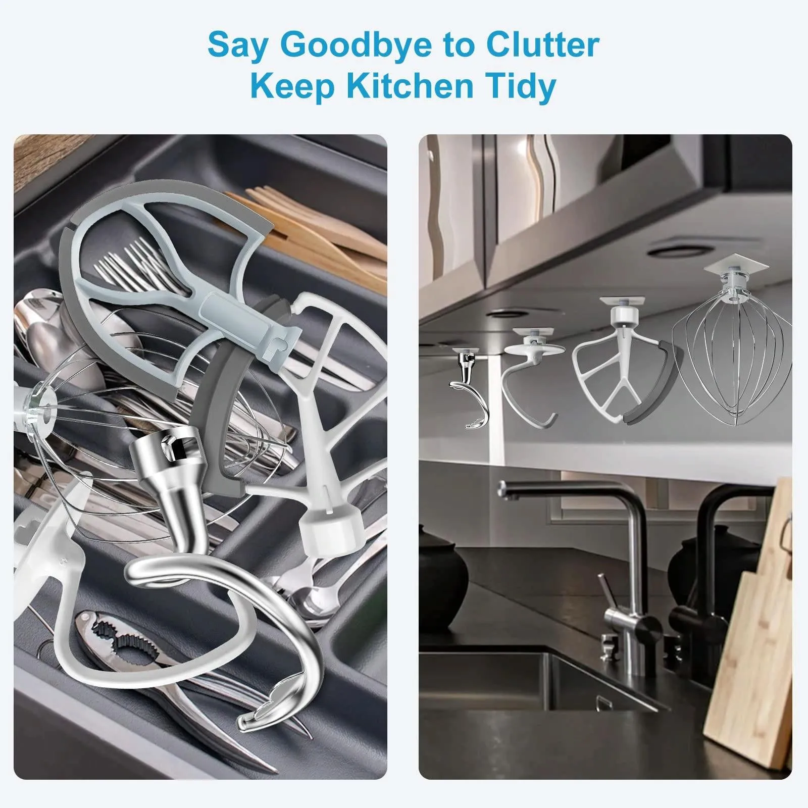 2Pc Kitchenaid Mixer Attachment Holders Storage Hooks