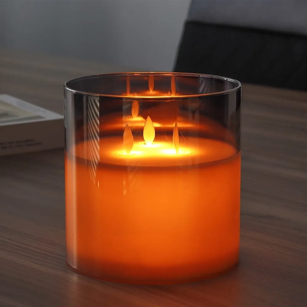 3 Wick Battery Powered Flameless Led Candle for Wedding Party Home Decor
