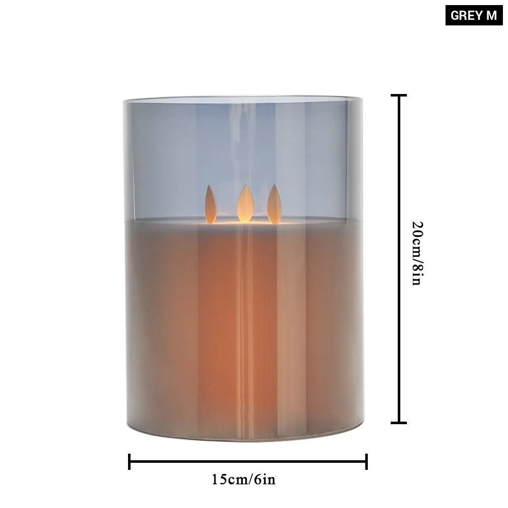 3 Wick Battery Powered Flameless Led Candle for Wedding Party Home Decor
