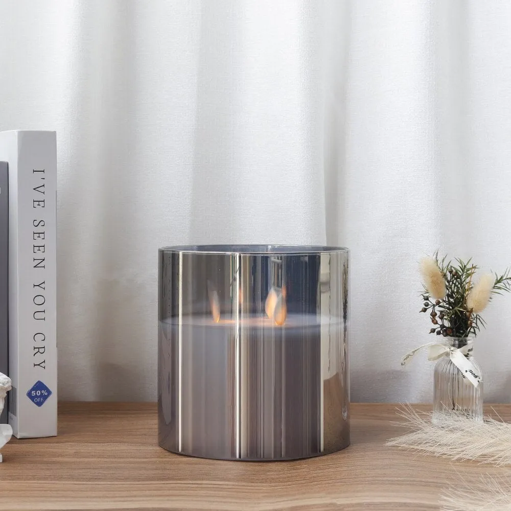 3 Wick Battery Powered Flameless Led Candle for Wedding Party Home Decor