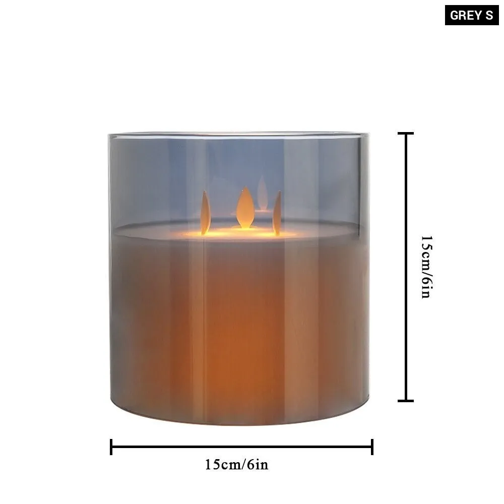 3 Wick Battery Powered Flameless Led Candle for Wedding Party Home Decor
