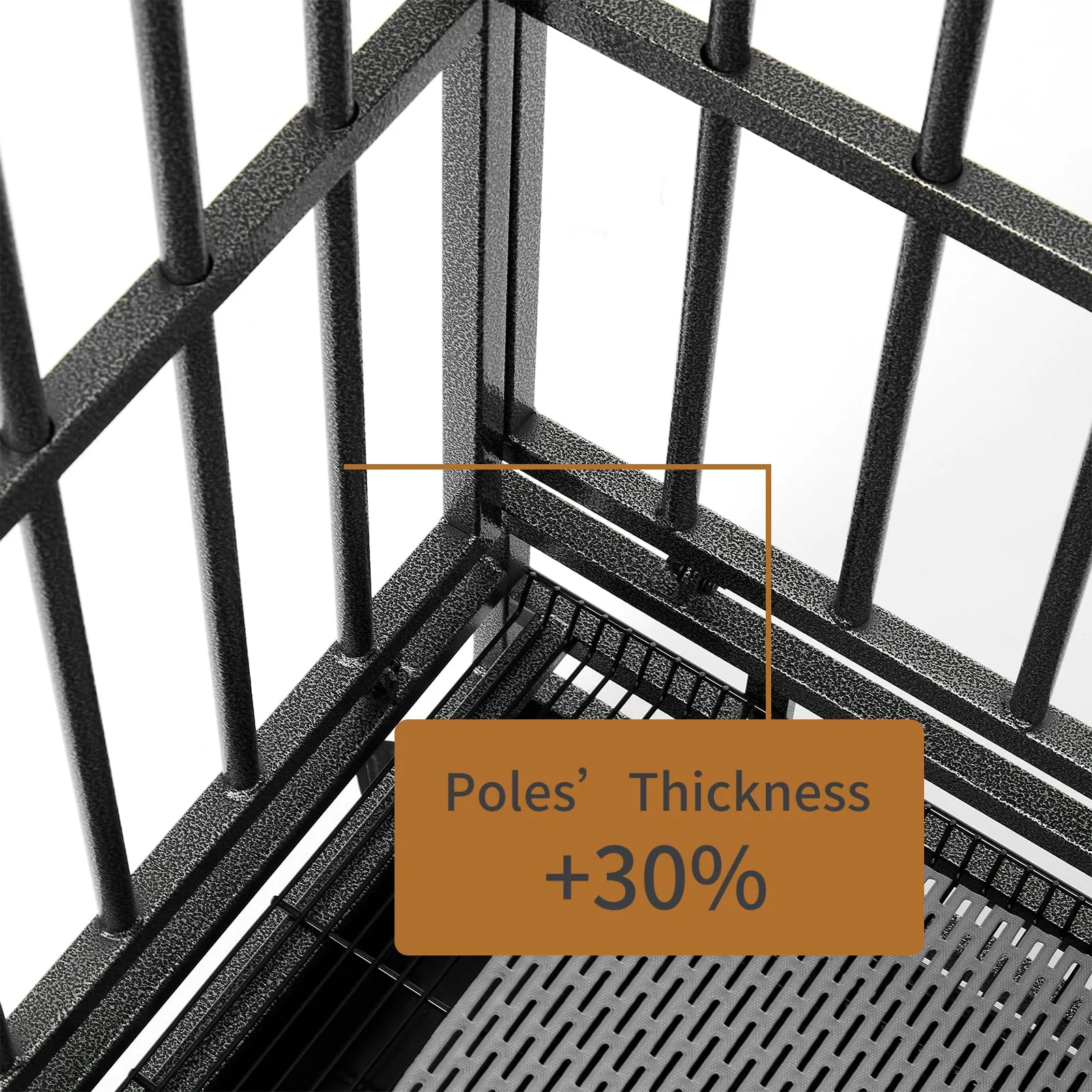 38/42/46 inch Heavy Duty Extra Large Indestructible Dog Crate Kennel Indoor with Separation Anxiety