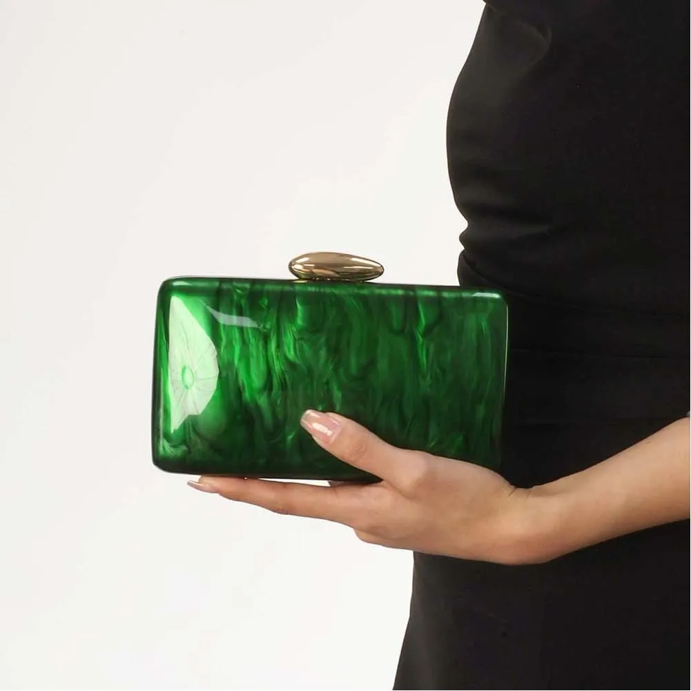 Acrylic Clutch Purse for Women Acrylic Evening Bag Unique Geometric Handbag for Wedding Party Prom