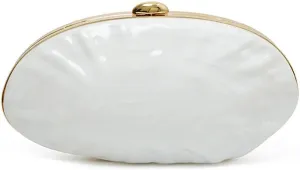 Acrylic Clutch Purse for Women Acrylic Evening Bag Unique Shell Handbag for Wedding Party Prom