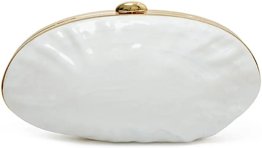 Acrylic Clutch Purse for Women Acrylic Evening Bag Unique Shell Handbag for Wedding Party Prom