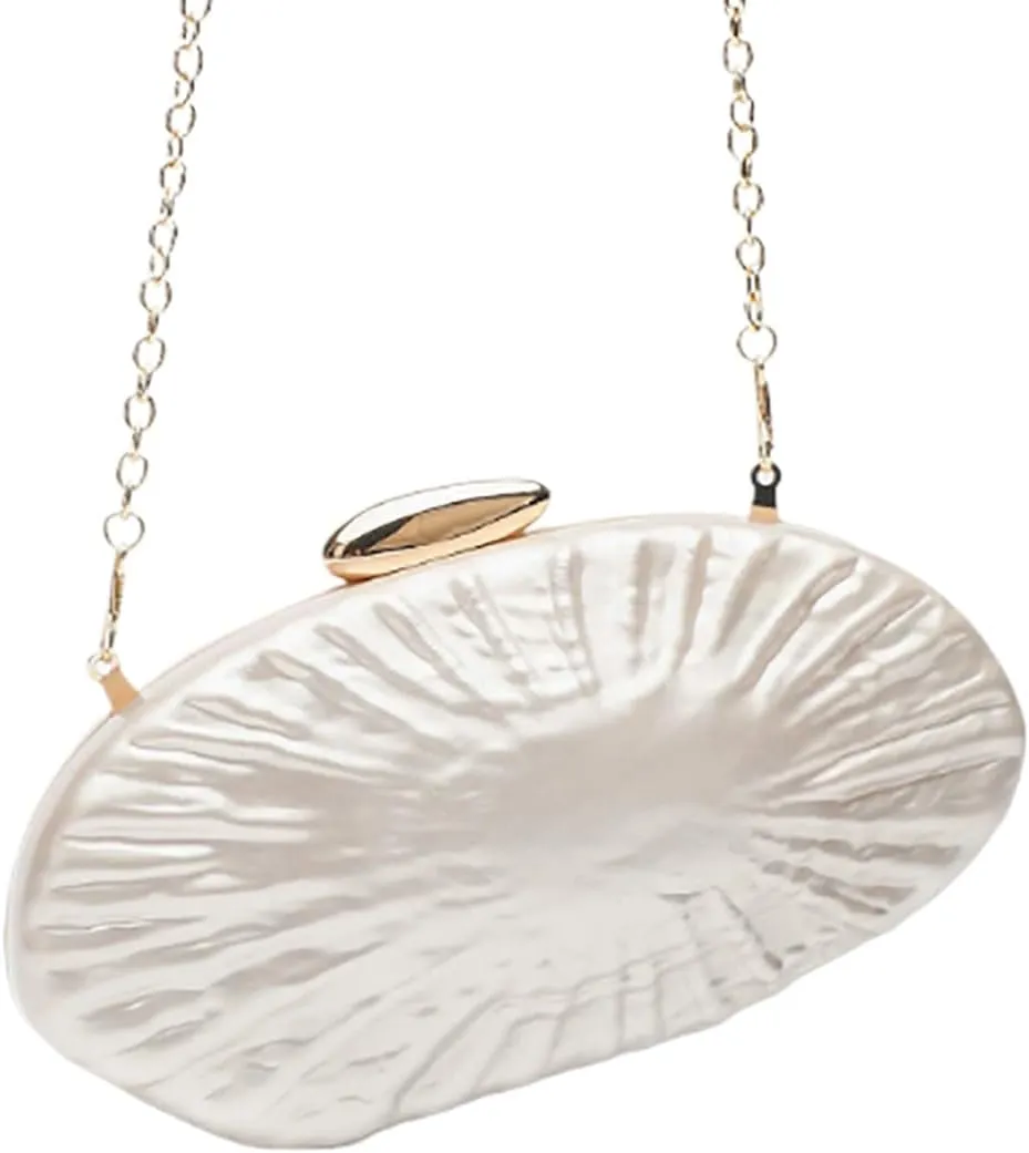 Acrylic Evening Clutch Purses for Women Shell Evening Handbag Unique Purses for Women Wedding Party