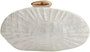 Acrylic Evening Clutch Purses for Women Shell Evening Handbag Unique Purses for Women Wedding Party