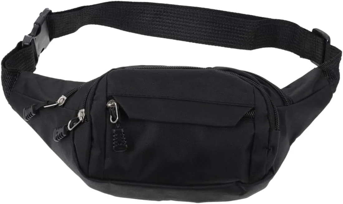 Adjustable Sports Bag for Men Oxford Fabric Waist Bag Multiple Pockets