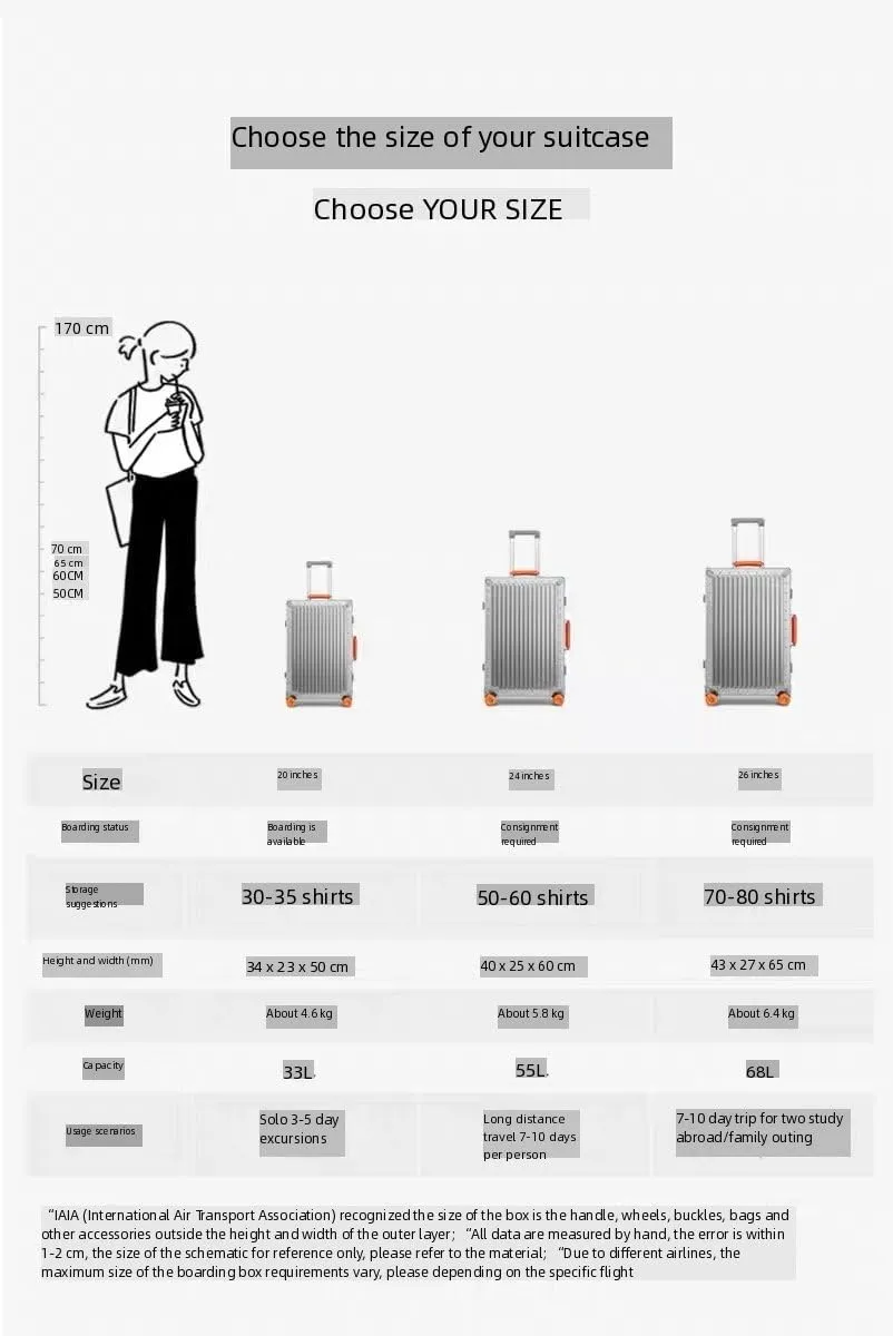 All Aluminum Carry On Luggage,High end TSA Aviation Approved Luggage,Business Metal Hard Shell Carry On Luggage Without Zippers,Equipped with Spinner Wheels. (Grey paired with orange, 20inch)