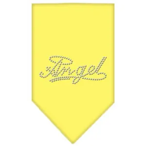 Angel Rhinestone Bandana Yellow Large