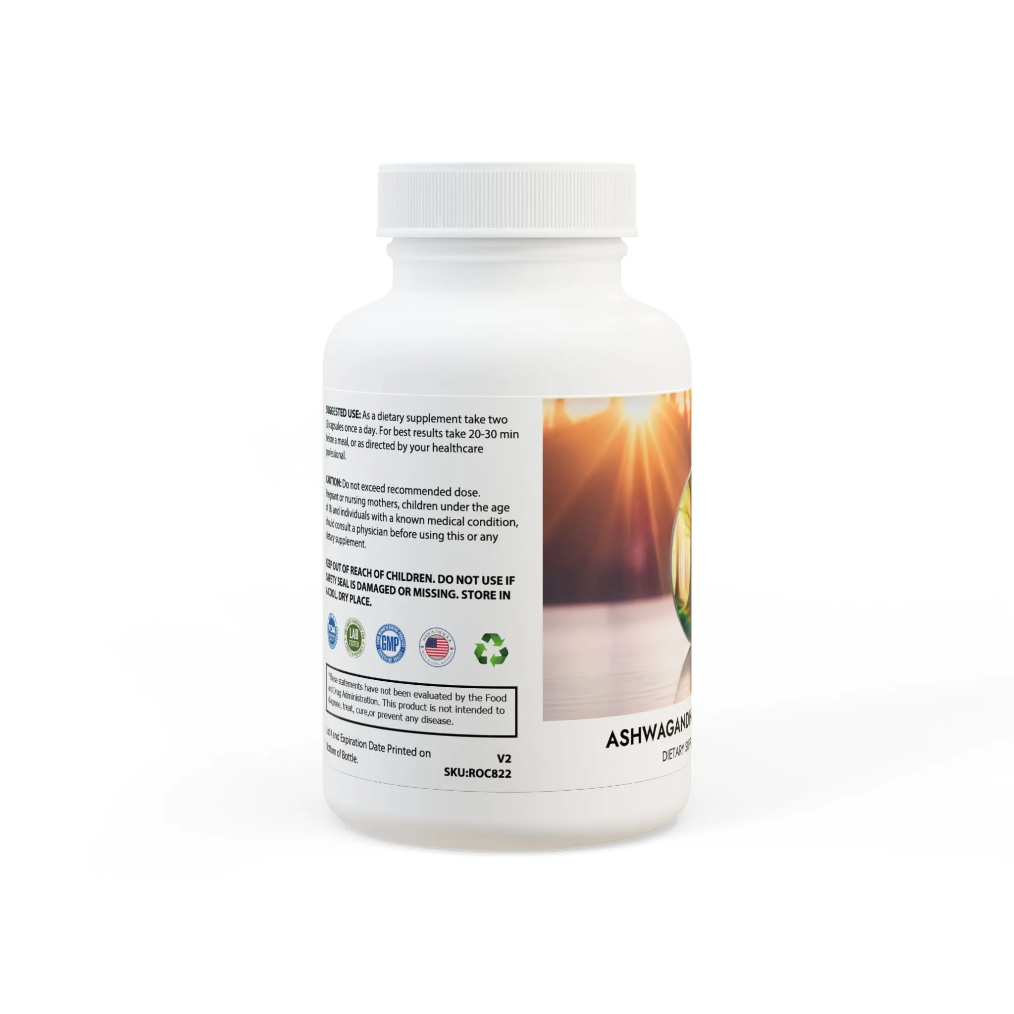 Ashwagandha and Black Pepper Supplement (60 capsules)