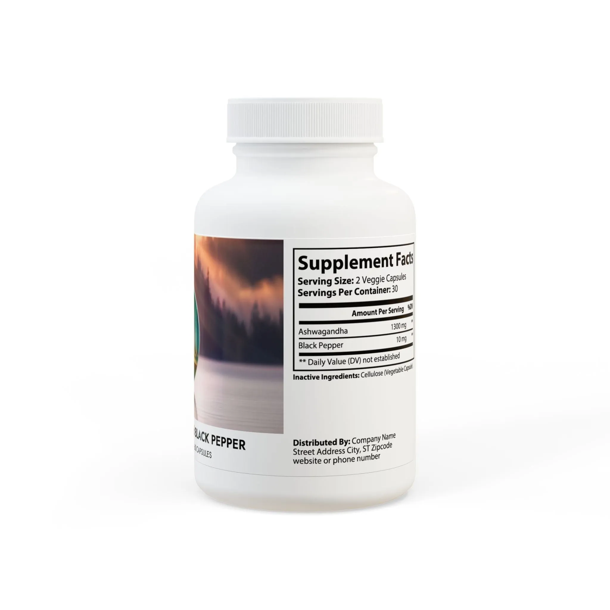 Ashwagandha and Black Pepper Supplement (60 capsules)