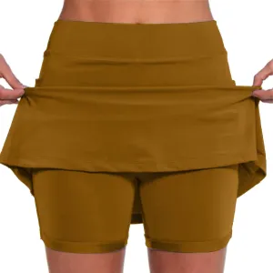 Athletic Skirt with Shorts for Women Golf High Waisted Tennis Skirt Tummy Control Plus Size Skort with Pockets
