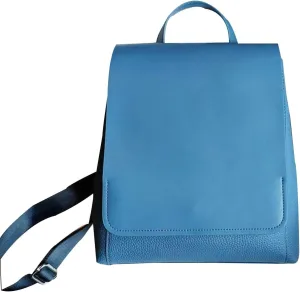 Backpack for Women Head Layer Cowhide High-end Travel Bags White Pink Black Colors (Blue)