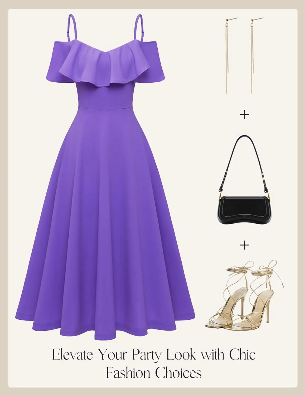 Bbonlinedress Womens Off Shoulder Summer Wedding Guest Dress Formal Cocktail Prom Graduation Homecoming A-line Midi Dress