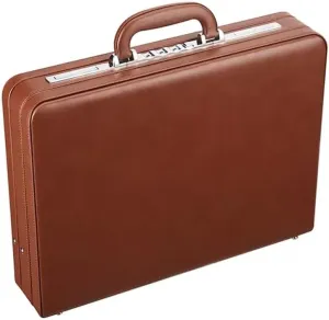Briefcase Men's And Women's High-end Business Suitcase Password Box Withdrawal Box Computer Case Document Suitcase (Color : Brown, Size : 17in)