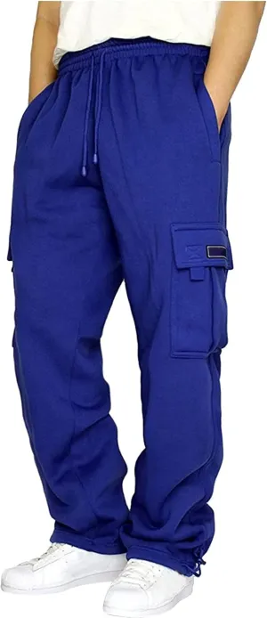 Cargo Pants for Men Gym Elastic Waist Drawstring Hiking Pants Fashion Sweatpants with Pockets Workout Joggers Trouser