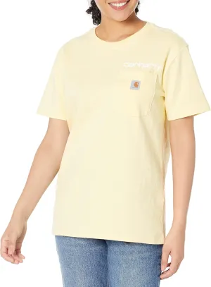 Carhartt Women's Exclusive Loose Fit Heavyweight ShortSleeve Pocket Logo Graphic TShirt