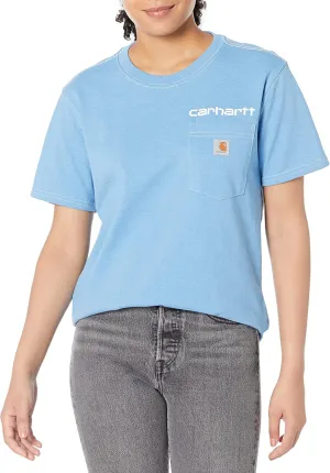 Carhartt Women's Exclusive Loose Fit Heavyweight ShortSleeve Pocket Logo Graphic TShirt