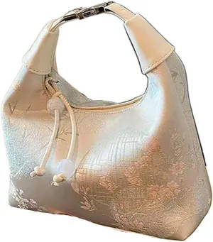Chinese women's retro handbag, embroidered print design with unique shoulder bag, elegant temperament banquet gift