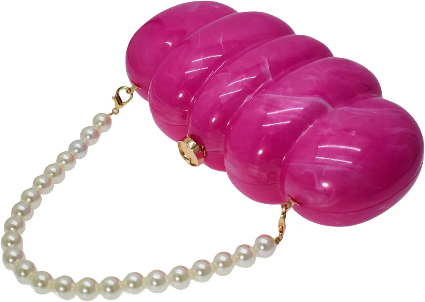 Cloud Acrylic Clutch Purse Marble Acrylic Bag Women Unique Evening Bag Pearl Chain Crossbody Handbag