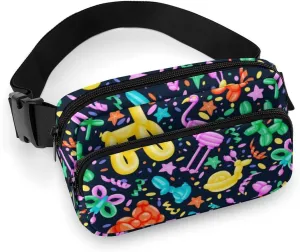 Colorful Air Balloons Fanny Packs for Women Men, Fashion Belt Bags Waist Pack Pouch Crossbody Bag with Adjustable Strap Sling Bag for Cycling Travel Running