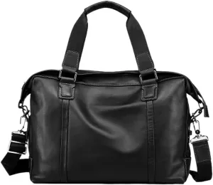 CSCDD Men's bags leather men's handbags large capacity horizontal computer bag layer cowhide business briefcase