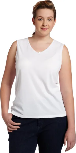 Cuddl Duds Women's Softwear Lace Edge V Neck Sleep Camisole