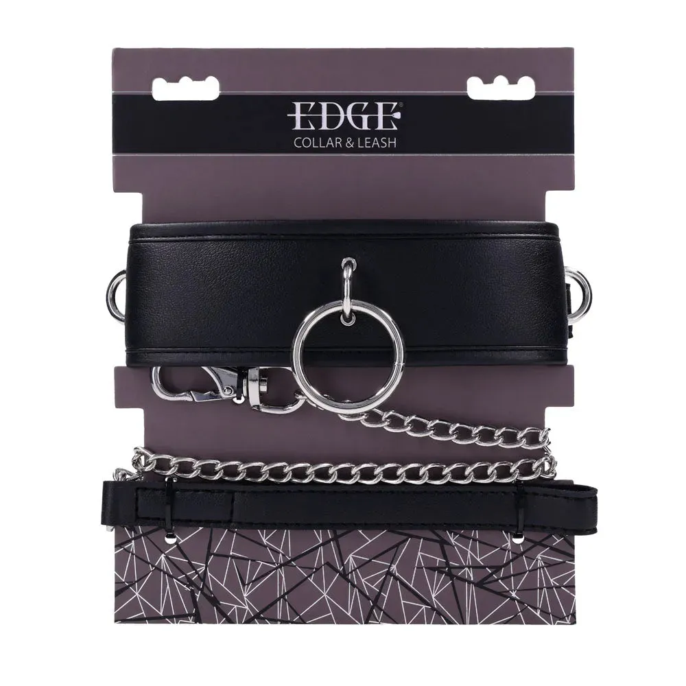 EDGE Collar & Leash -  Neck Restraint with Heavy Duty Metal Leash