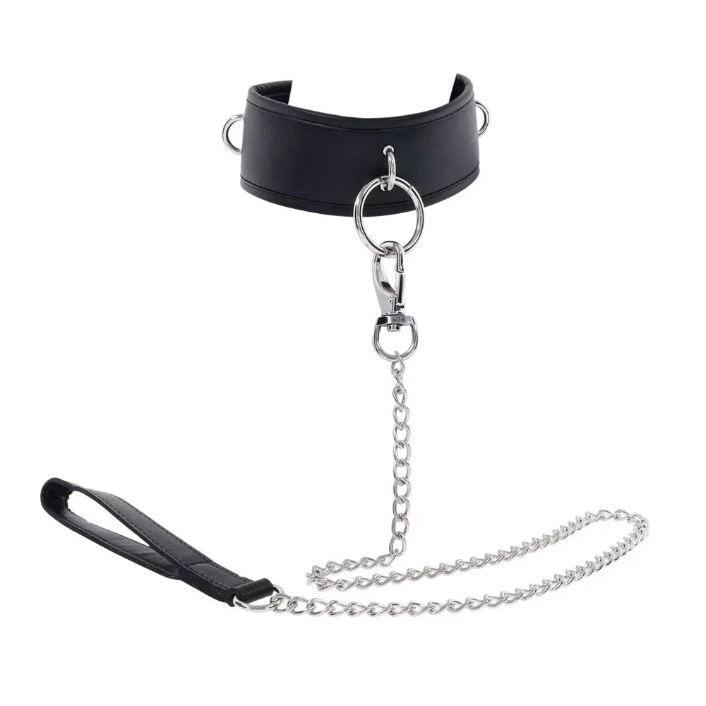 EDGE Collar & Leash -  Neck Restraint with Heavy Duty Metal Leash
