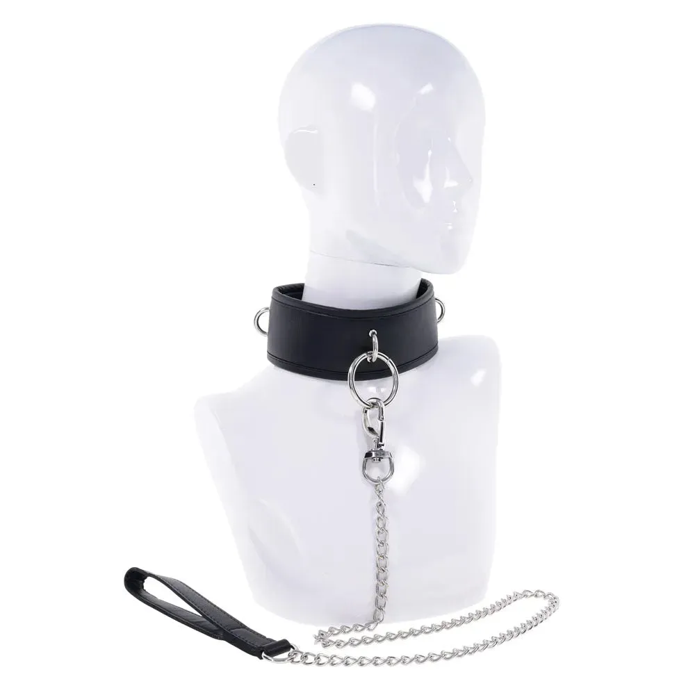 EDGE Collar & Leash -  Neck Restraint with Heavy Duty Metal Leash