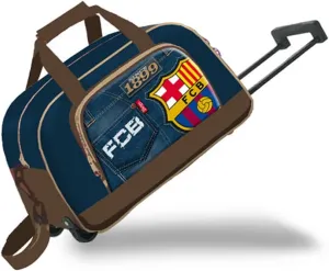Exclusive FC Messi Trolley Suitcase Travel Bag Hand Luggage 50 cm Leather Look, brown, M