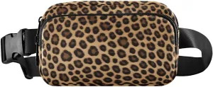 Fanny Pack Leopard Hip Bag Belt Bag for Women Man Fashion Waist Pack Water-repellent Crossbody Bag for Halloween Costumes Running Hiking Jogging Travel Sport