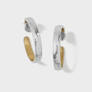 Ferrara Entrata Small Hoop Earrings Silver