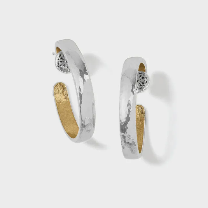 Ferrara Entrata Small Hoop Earrings Silver