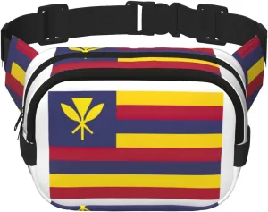 Flag of the Kingdom of Hawaii print Everywhere Fanny Pack Purse with Adjustable Straps for Casual Travel Hiking Outdoor Sports
