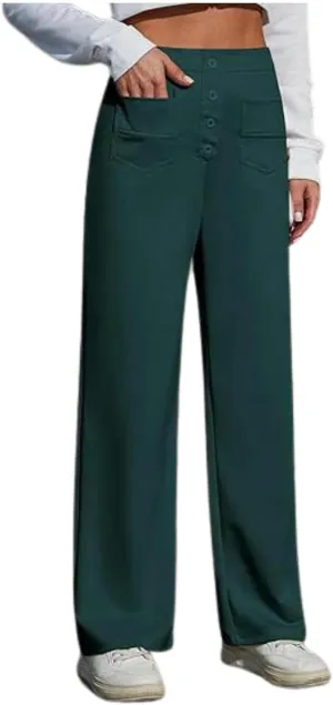Flexipants - Women's Casual High Waist Stretch Pants, Flexi Pants for Women, Straight Leg Flexi Pants Women