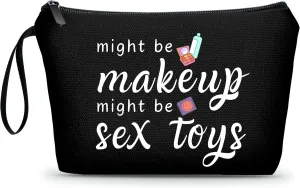 Funny Gifts for Friends, Unique Women's Makeup Bag, Travel Cosmetic Bag