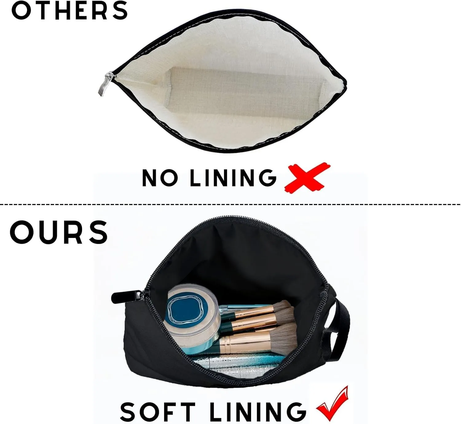 Funny Gifts for Friends, Unique Women's Makeup Bag, Travel Cosmetic Bag