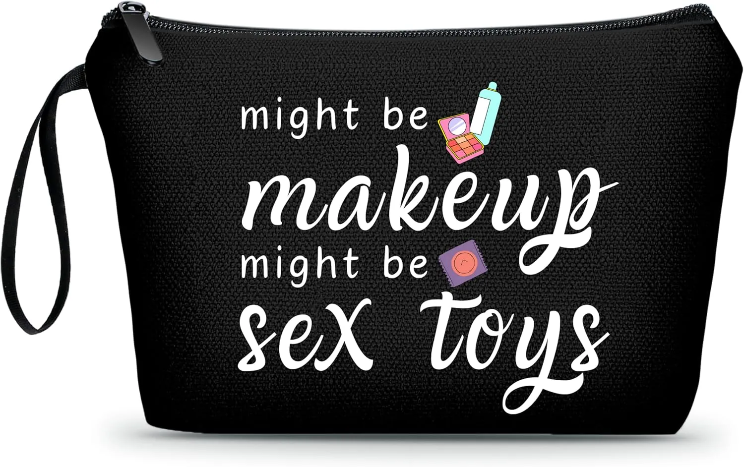 Funny Gifts for Friends, Unique Women's Makeup Bag, Travel Cosmetic Bag