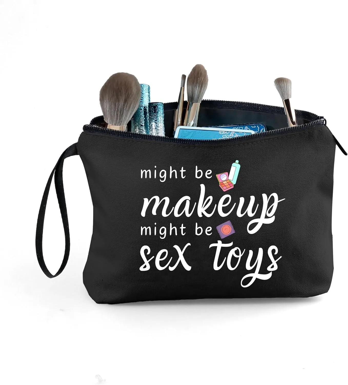 Funny Gifts for Friends, Unique Women's Makeup Bag, Travel Cosmetic Bag
