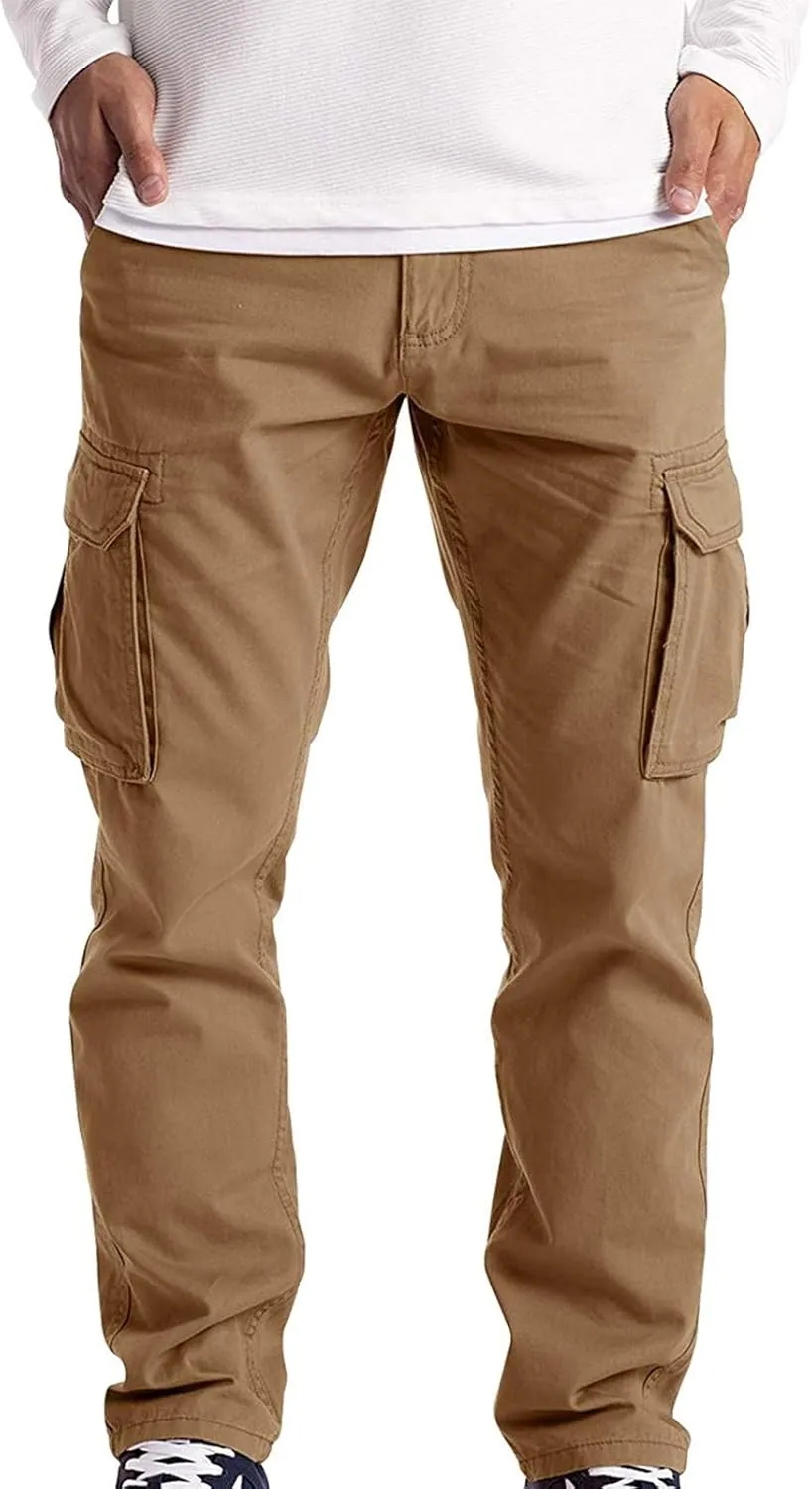 GIERIDUC Men's Fleece Lined Sweatpants Mens Thermal Long Underwear Pants Men's Dressy Joggers Pants Tapered Chinos Pants Men