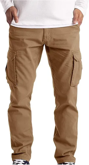 GIERIDUC Men's Fleece Lined Sweatpants Mens Thermal Long Underwear Pants Men's Dressy Joggers Pants Tapered Chinos Pants Men