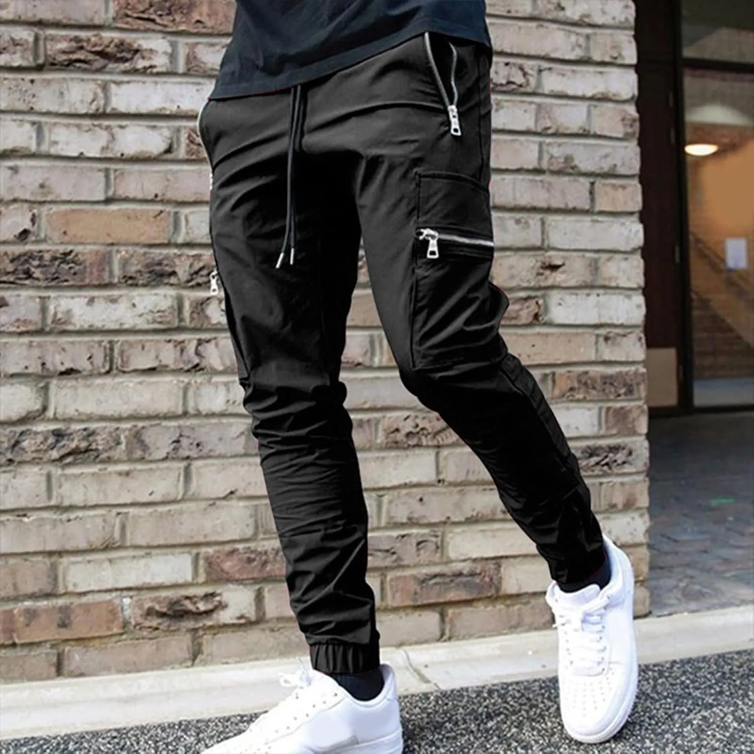 GIERIDUC Mens Sweatpants with Pockets Mens Size Medium Athletic Pants Performance Rider Long Pant Extra Long Slacks for Men