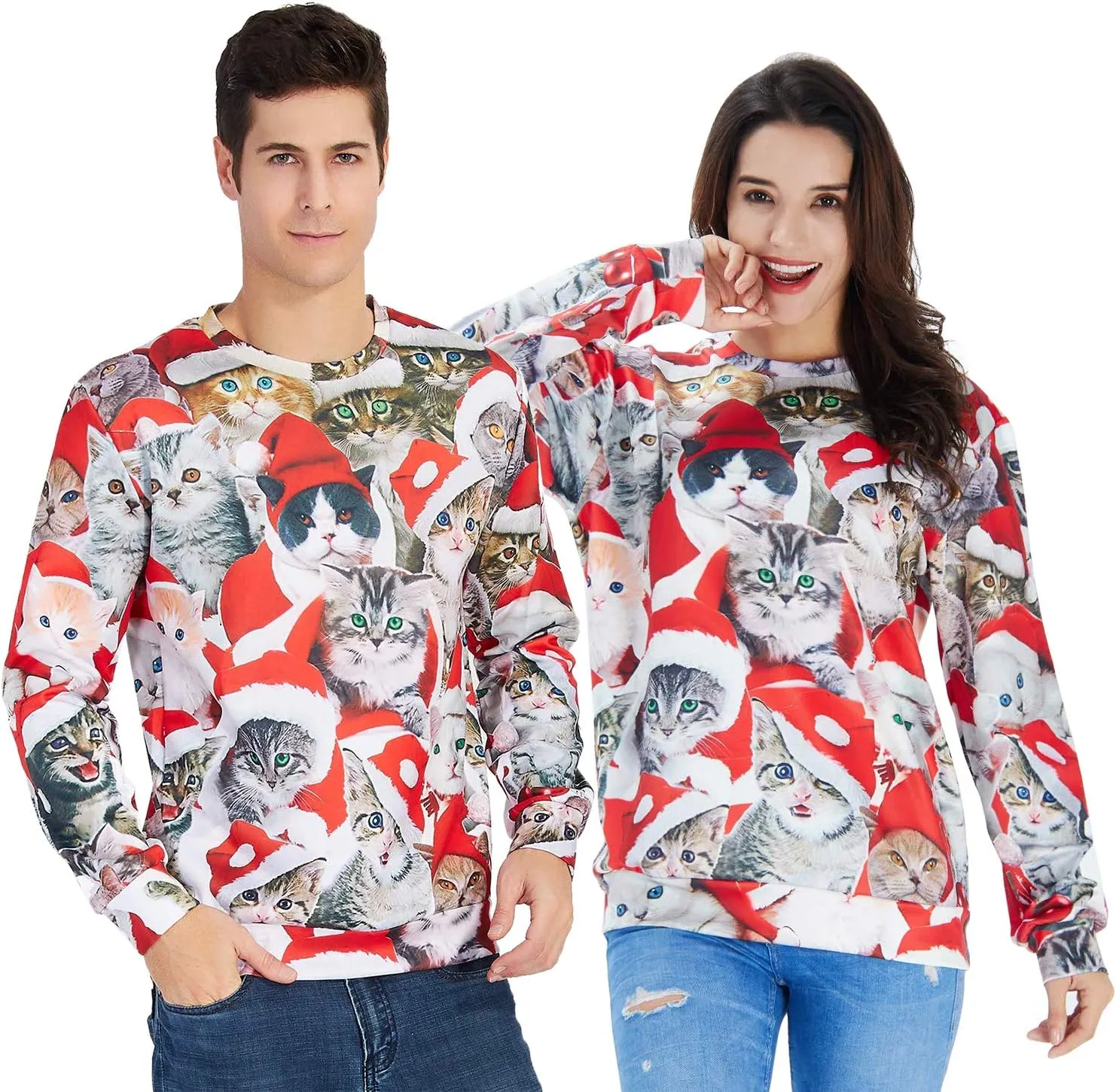 Goodstoworld Mens/Womens Ugliest Christmas Sweatshirt 3D Unique Hilarious Graphic Pullover Shirt S-4XL