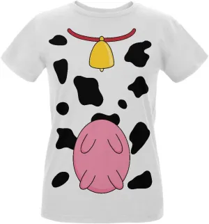 Halloween Cow Costume Udders Funny Womens Organic T Shirt