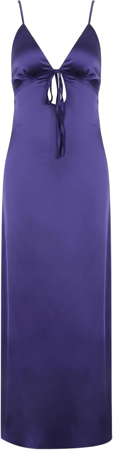 HENGEN 2025 Sexy Women's High-end Fashion Outfit with Hollowed Out V-Neck Camisole Dress, Backless Dress, Long Skirt