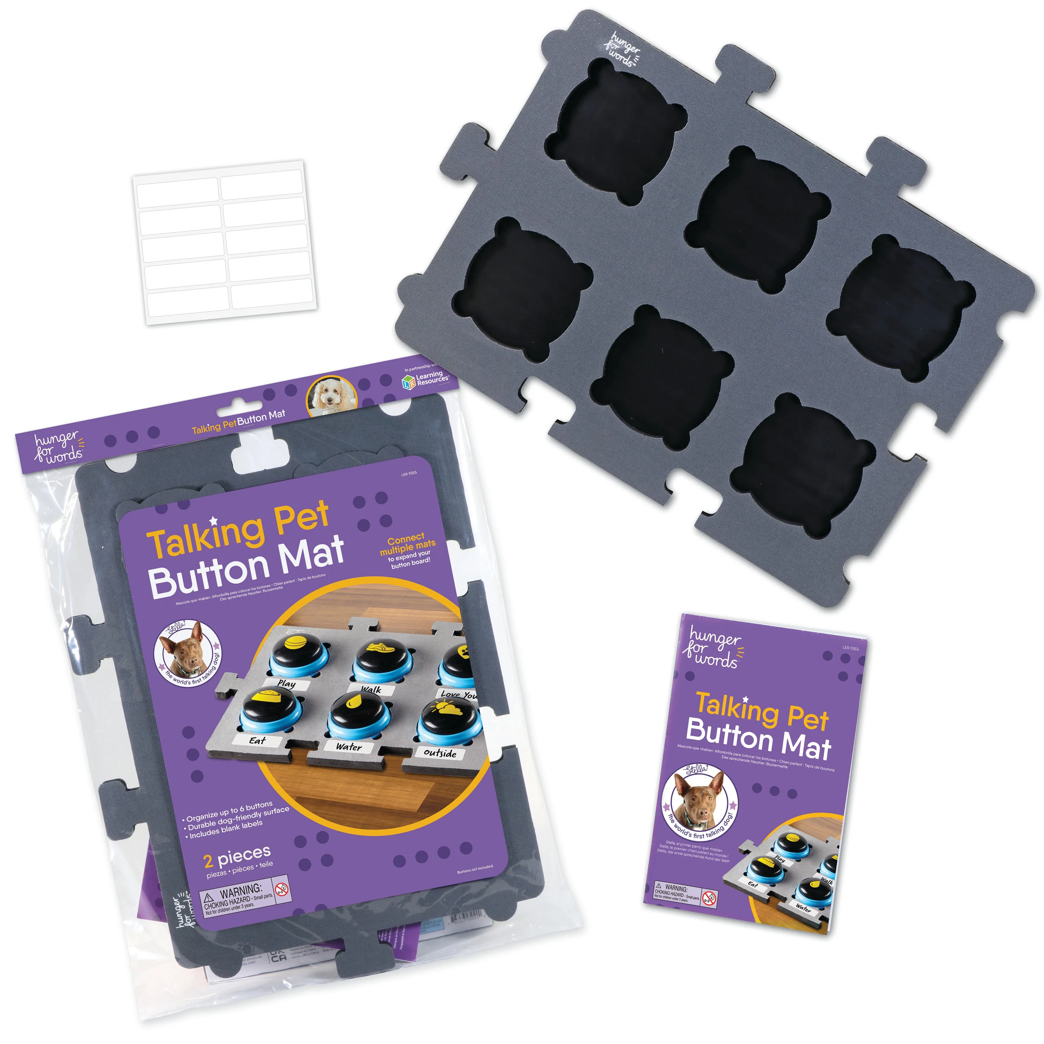 Hunger for Words Talking Pet Button Mat